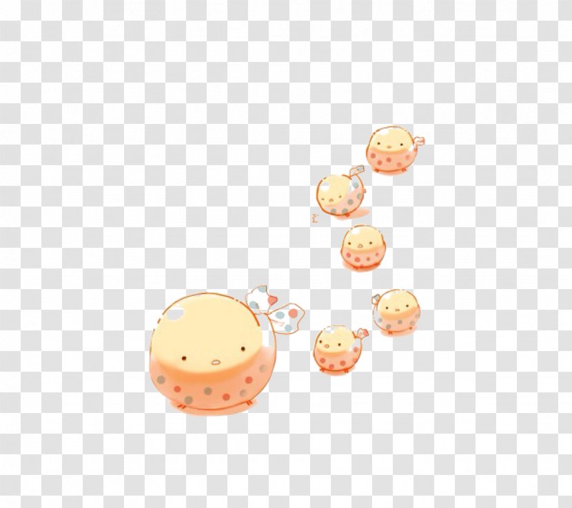 Yellow Food Circle Pattern - Orange - Great Chicken Chick Picture Material Transparent PNG