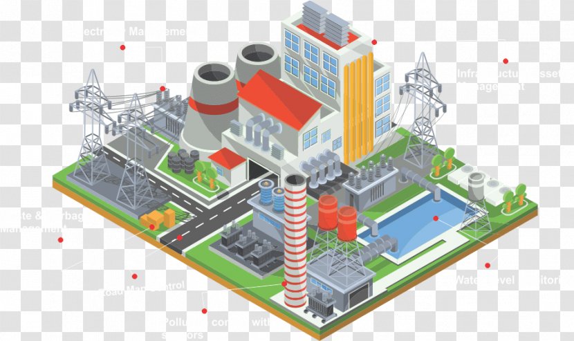 Nuclear Power Plant Thermal Station Electrical Energy - Cooling Tower Transparent PNG
