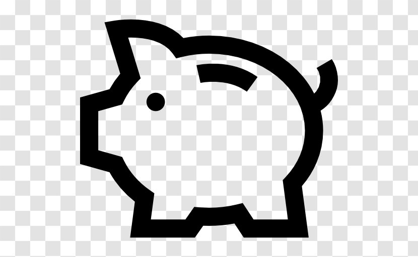 Piggy Bank Saving Money Finance - Line Art - Tummy Pigs Free Download Transparent PNG