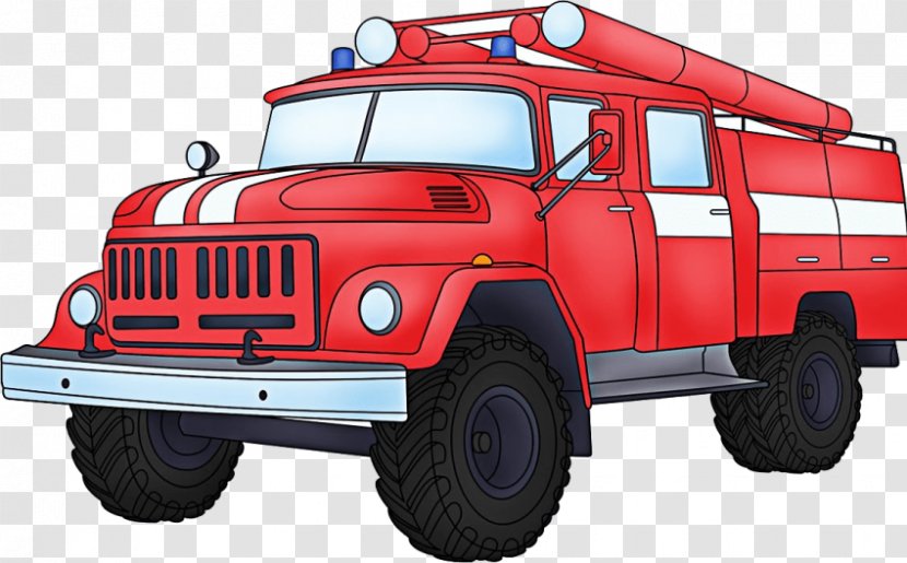 Firefighter Fire Engine Emergency Station Car Transparent PNG