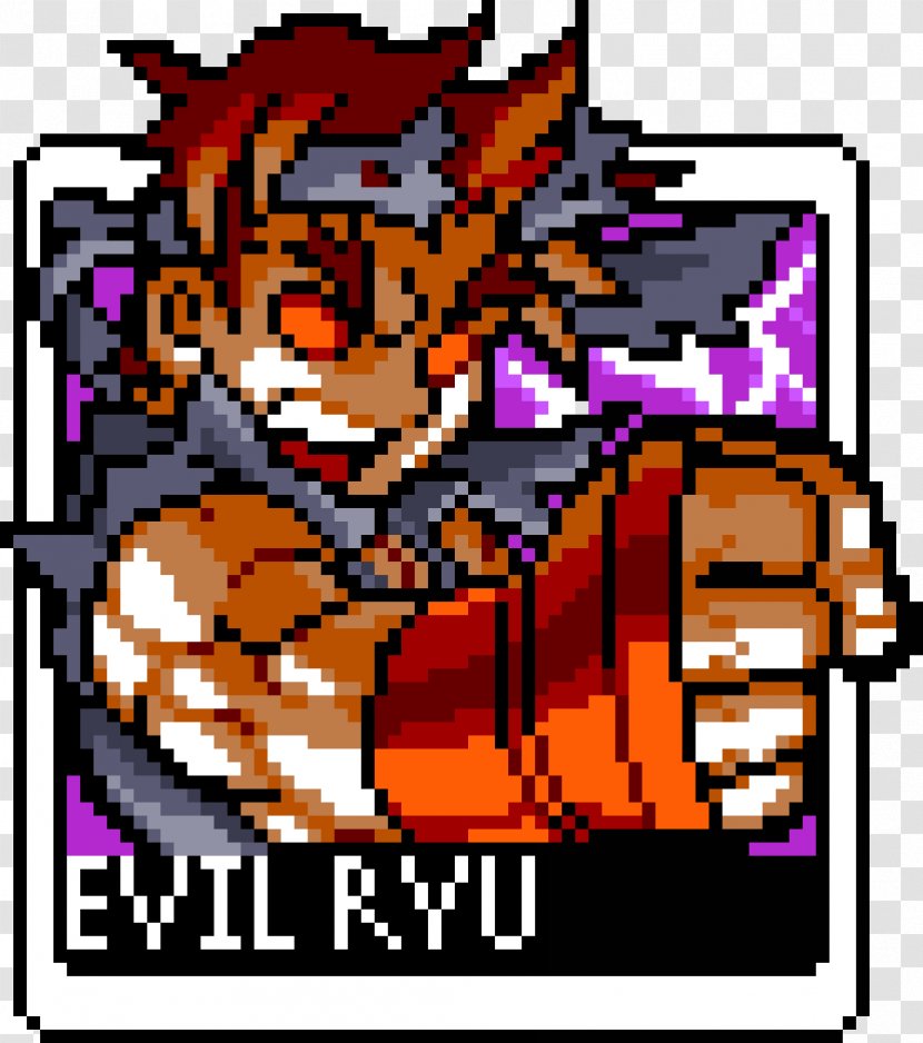 Evil Ryu Recreation Clip Art - Character - Line Transparent PNG