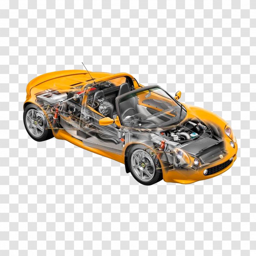 2008 Lotus Elise Cars Sports Car - Automotive Design - Orange Convertible Perspective Transparent PNG