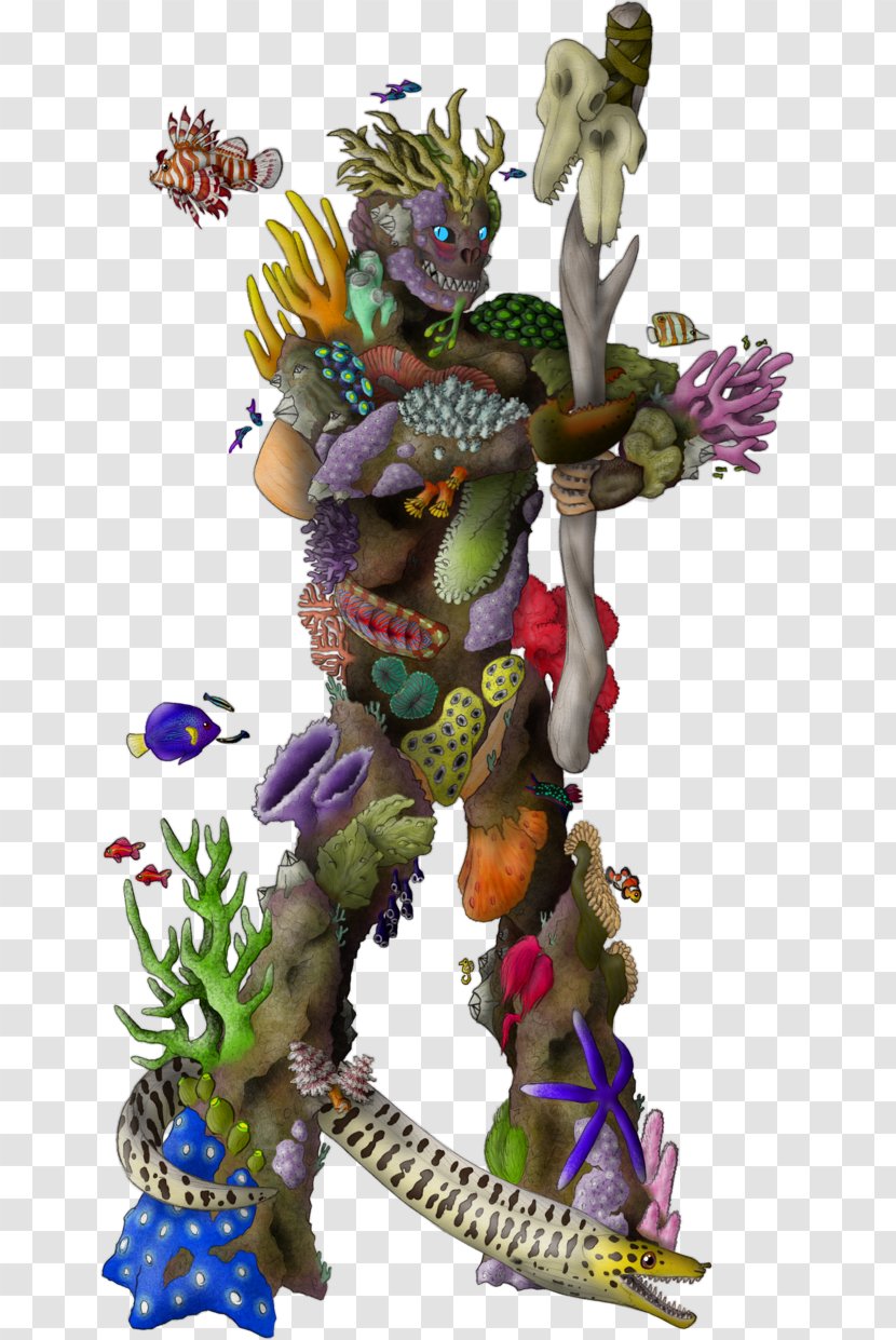 Monster Legendary Creature Humanoid Art - Tree - Coral Reef Drawing Transparent PNG