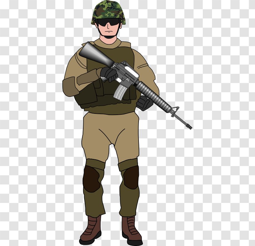 Clip Art Soldier Openclipart Military - Uniform - Soldiers With Guns Transparent PNG