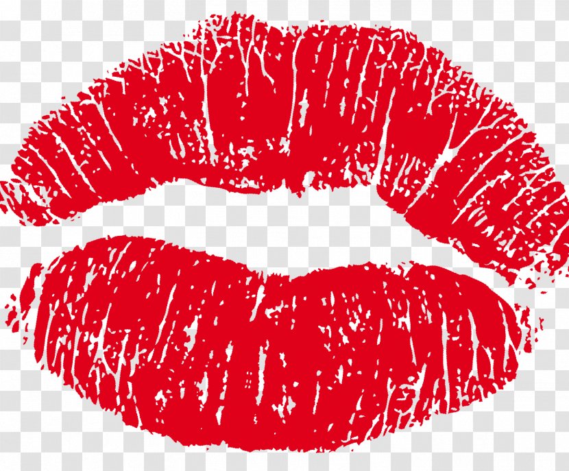 Lipstick Mouth Close-up Font - Kiss Transparent PNG