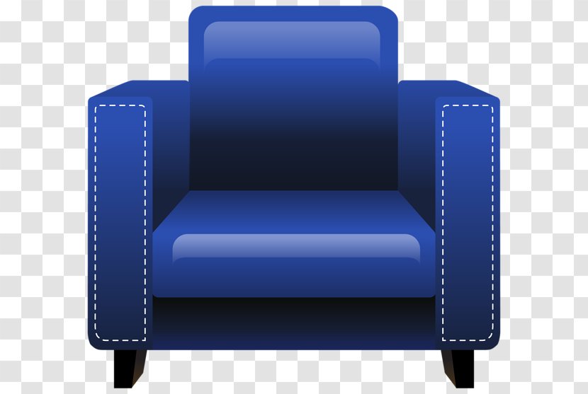 Chair Clip Art - Electric Blue Transparent PNG