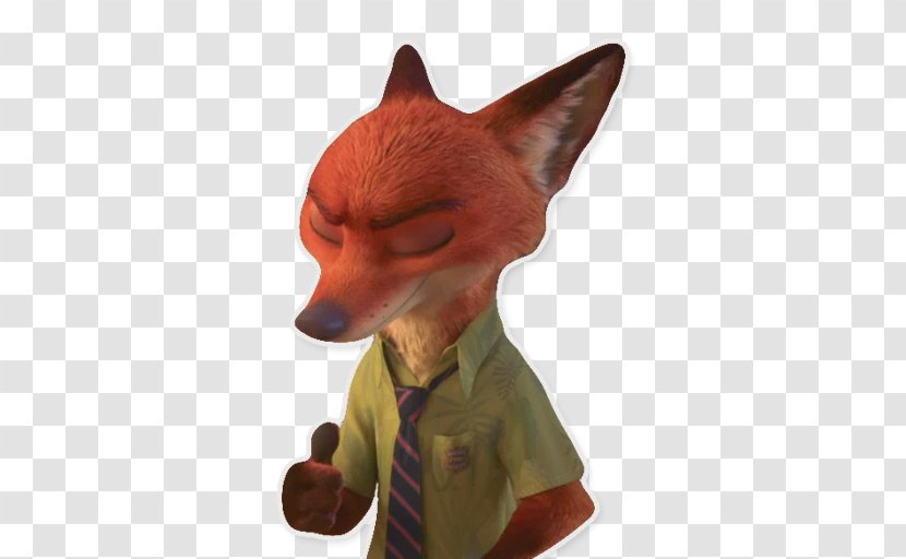 Nick Wilde Telegram Sticker Application Programming Interface Dog - Fox - Figurine Transparent PNG