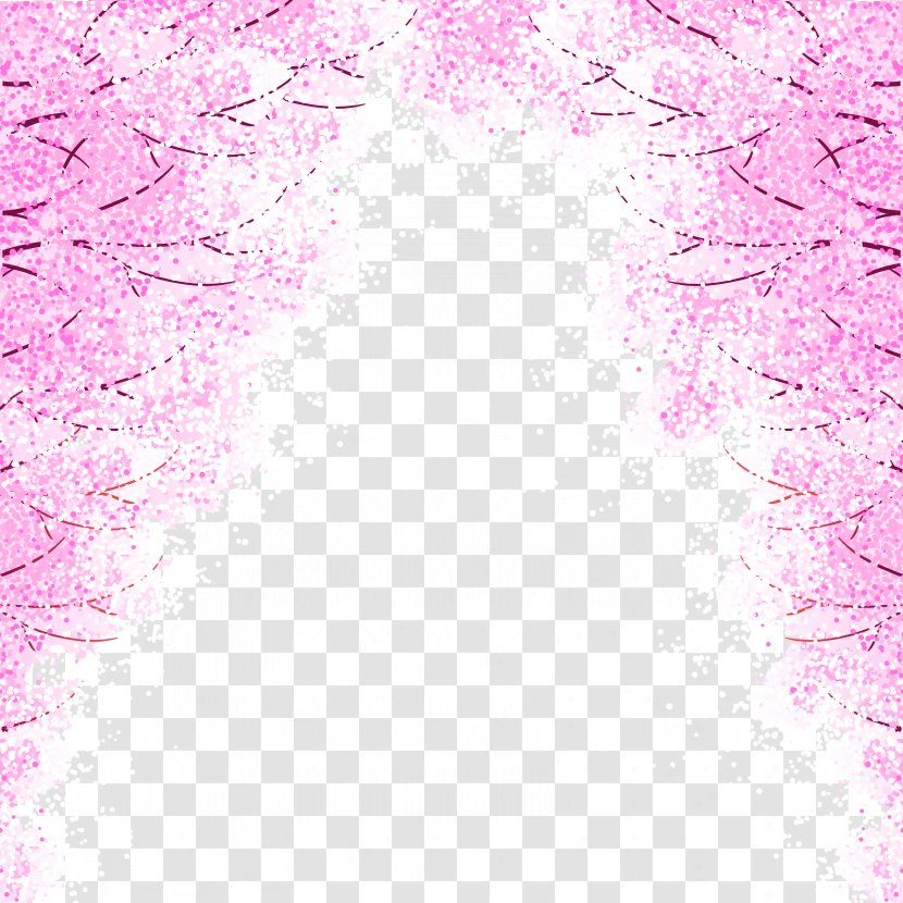 Cherry Blossom - Wo - Purple Fresh Tree Decoration Pattern Transparent PNG