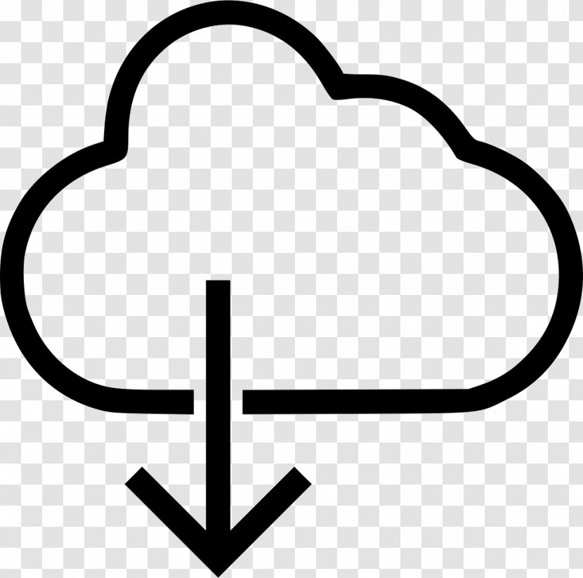 Download Cloud Storage Data - Black And White - Android Transparent PNG