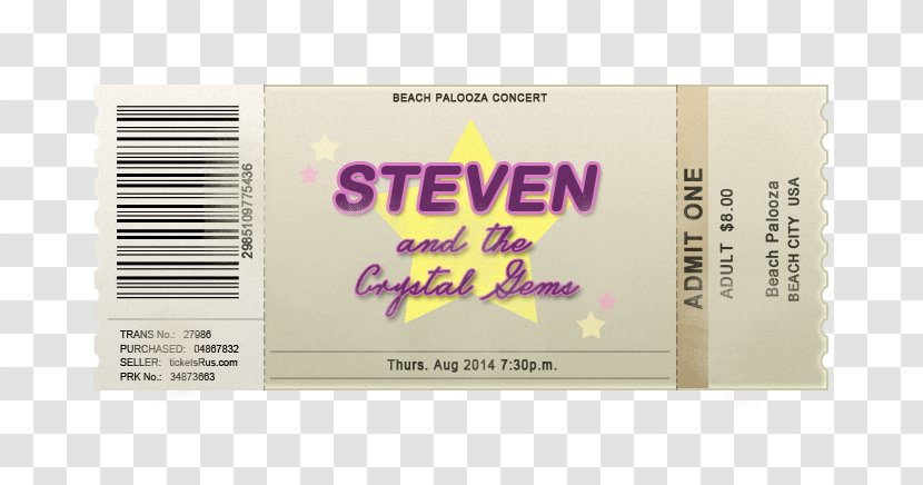 Brand Steren Font - Flavor - Concert Ticket Transparent PNG