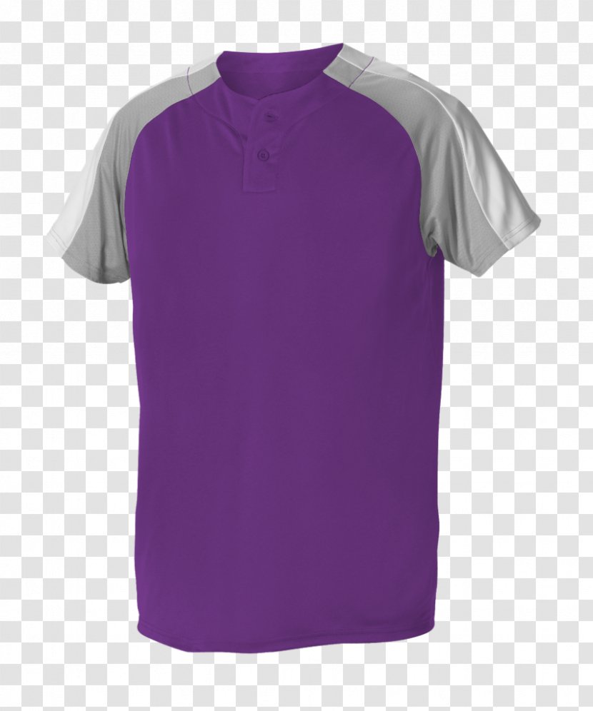 T-shirt Sleeve Baseball Uniform Jersey - Purple Transparent PNG