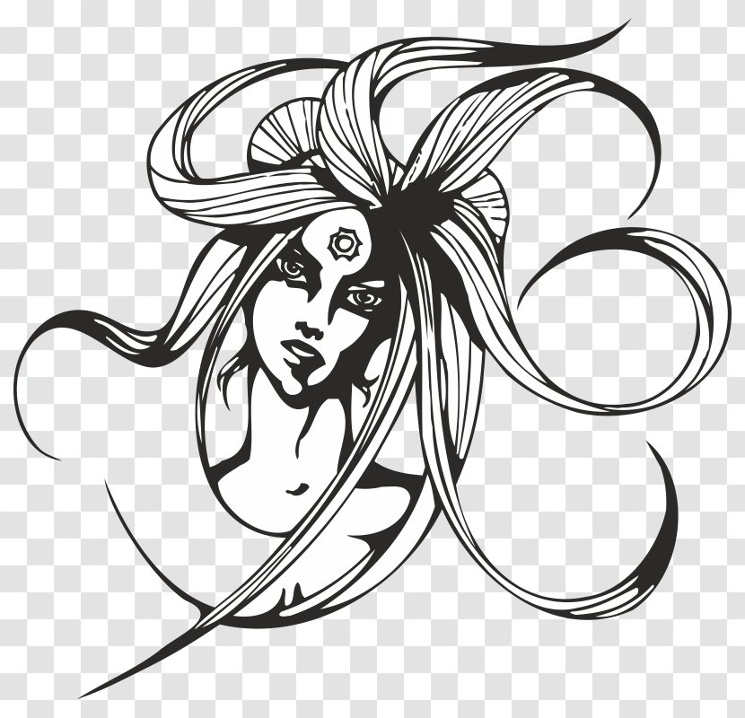 Witchcraft Drawing Hag Clip Art - Warlock - Monochrome Transparent PNG