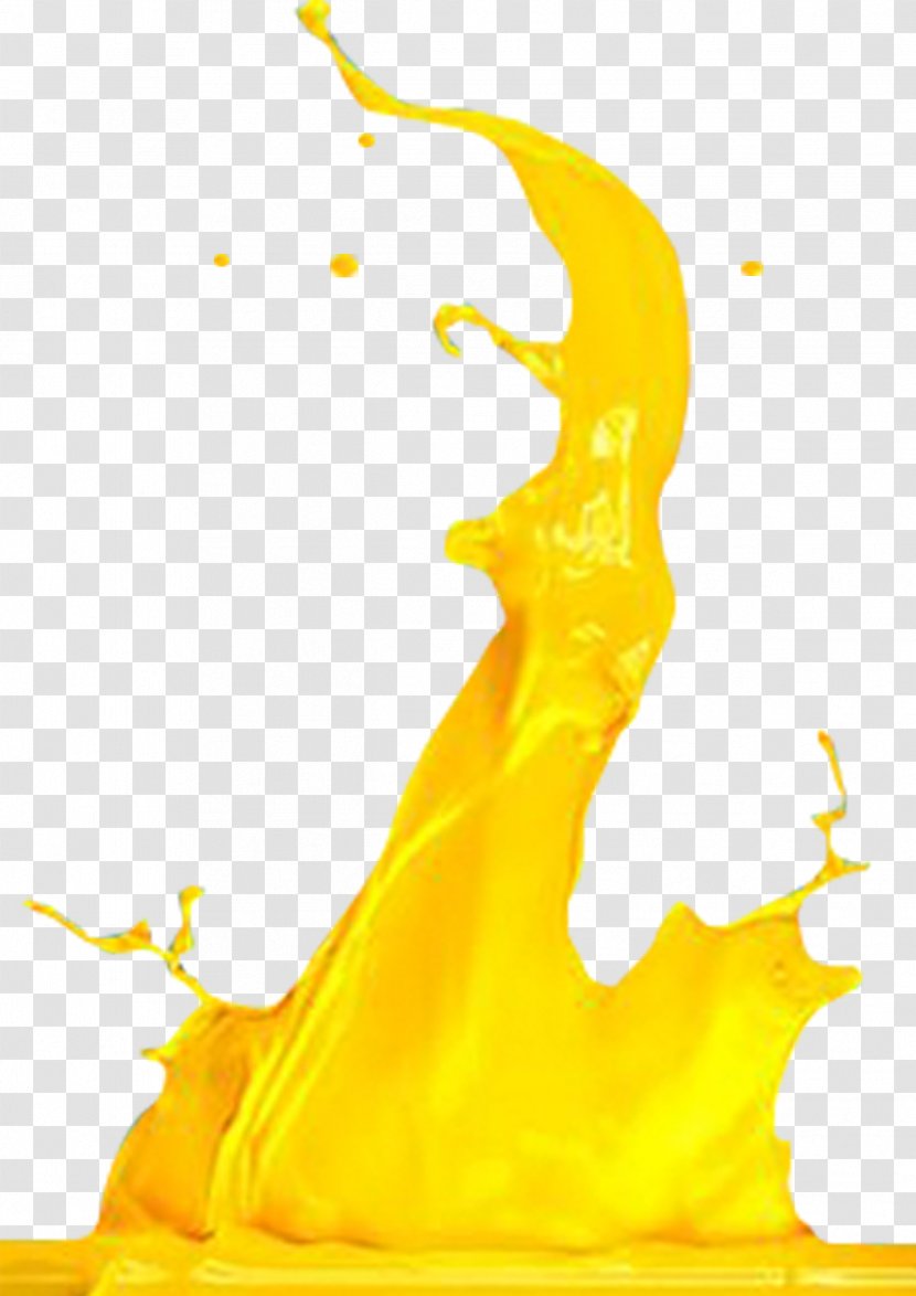 Orange Juice Fruchtsaft Clip Art - Yellow - Spilled Transparent PNG