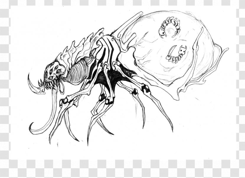 Line Art Monster Automotive Design Sketch - Legendary Creature - Desgin Transparent PNG