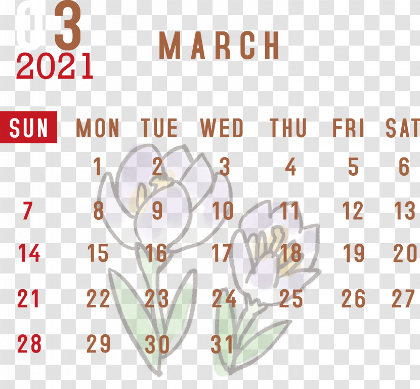 March 2021 Printable Calendar March 2021 Calendar 2021 Calendar Transparent PNG