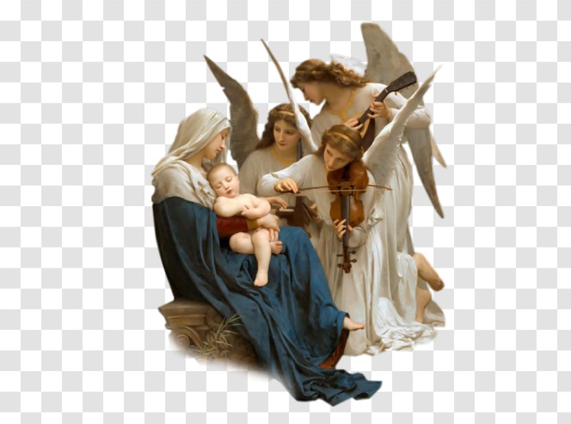 The Virgin With Angels Song Of Breton Brother And Sister William Bouguereau, 1825-1905 Painter - Artist - Painting Transparent PNG