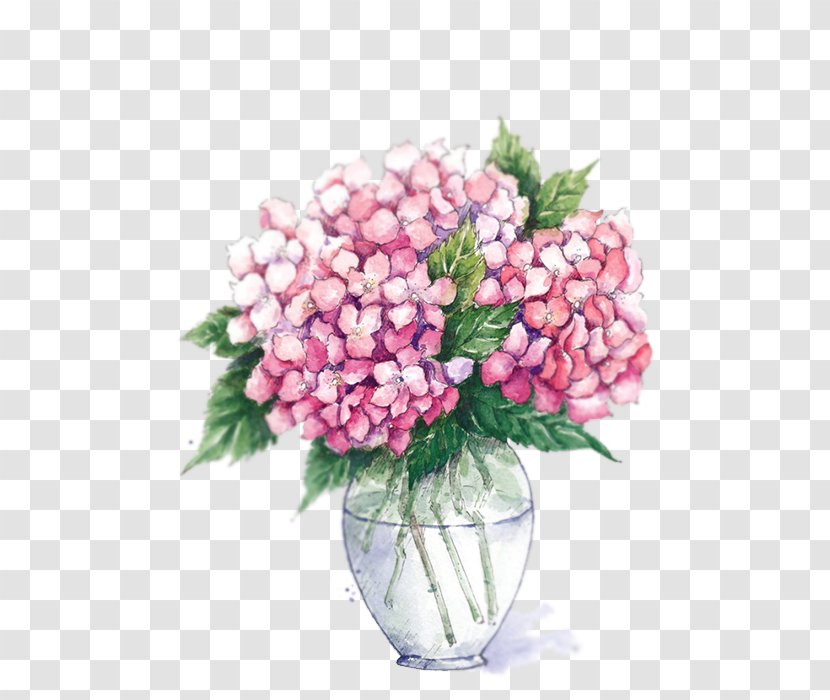 Vase Flower Watercolor Painting - Bouquet Of Flowers Transparent PNG