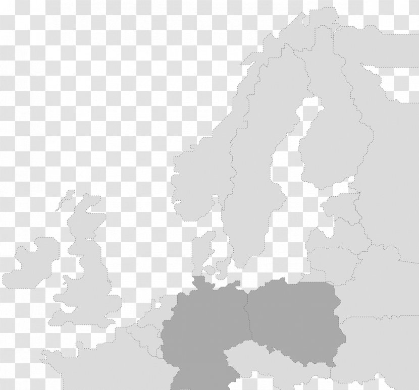 Poland Germany Holy Roman Empire World Map - Monochrome Photography Transparent PNG