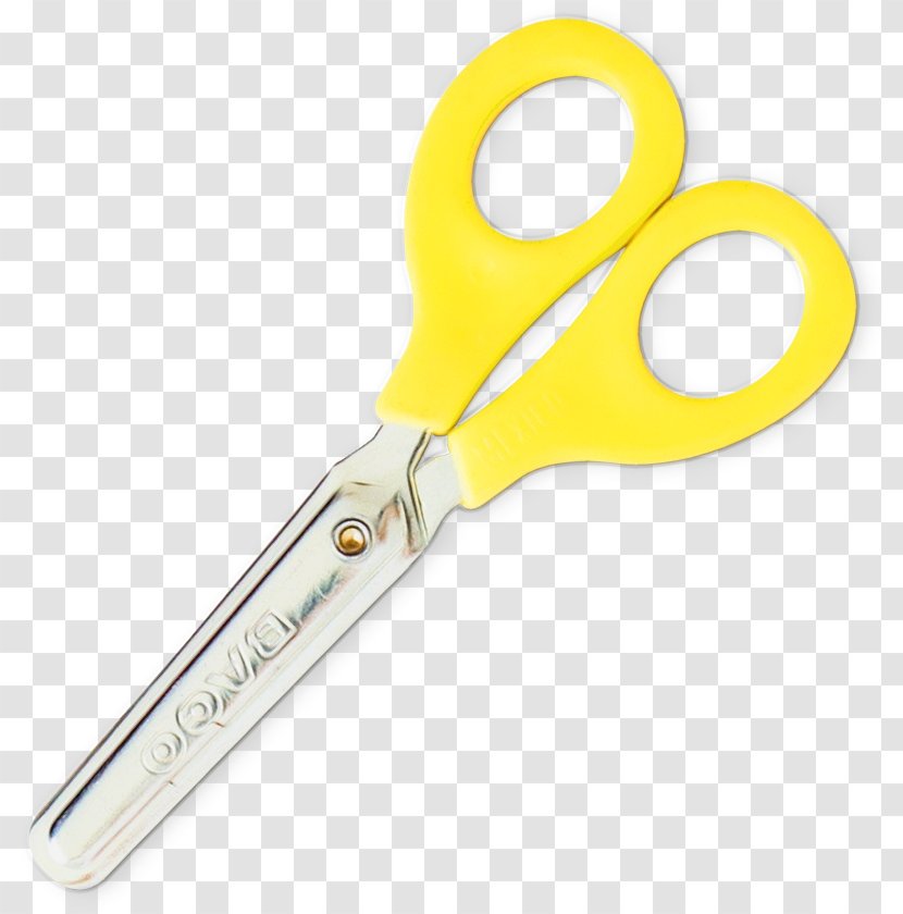 Scissors Cutting Tool Yellow Office Supplies - Instrument Transparent PNG