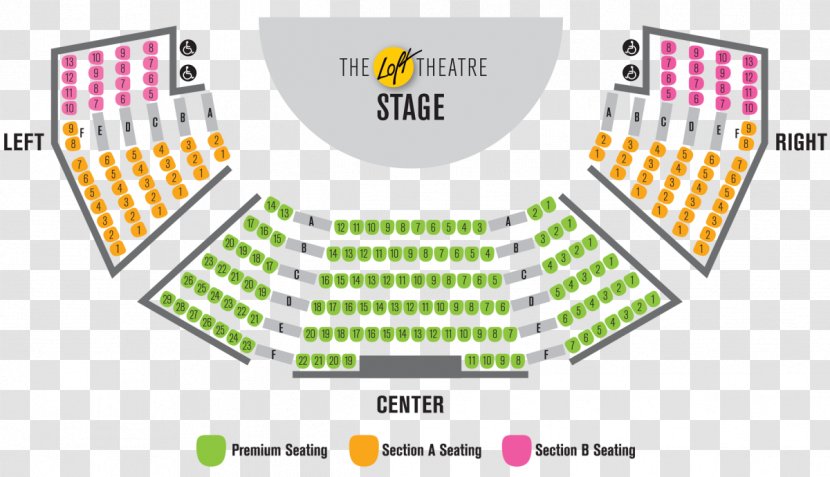 The Loft Theatre Hanover And Conservatory For Performing Arts Orpheum Theater - Seating Plan - Seats Transparent PNG