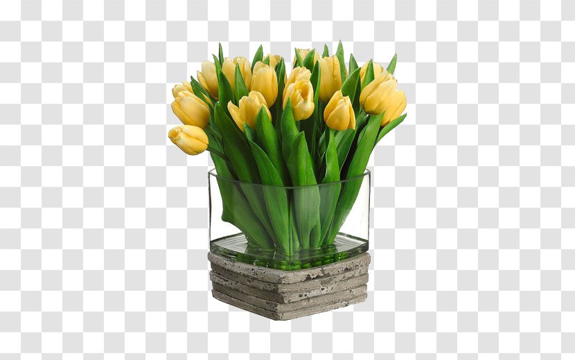 Tulip Floral Design Artificial Flower Floristry - Plant - Yellow Tulips Transparent PNG