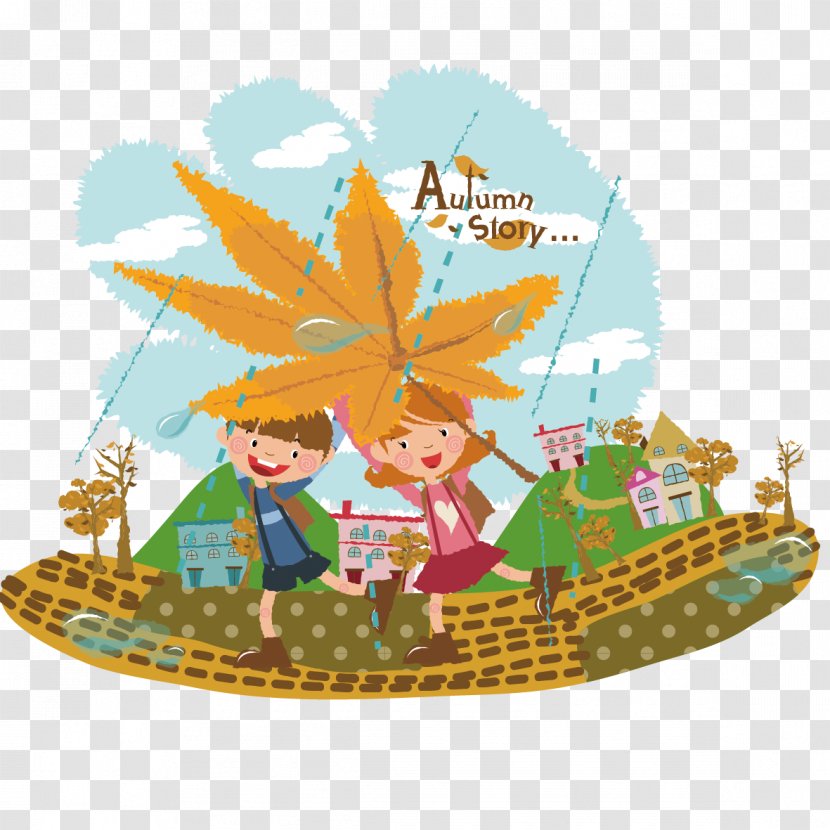 Download Autumn Icon - Fictional Character - Storm Leaves Children Transparent PNG