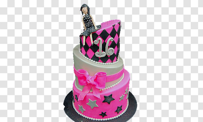 Birthday Cake Wedding Chocolate Cupcake - Sugar Paste - Pink Transparent PNG