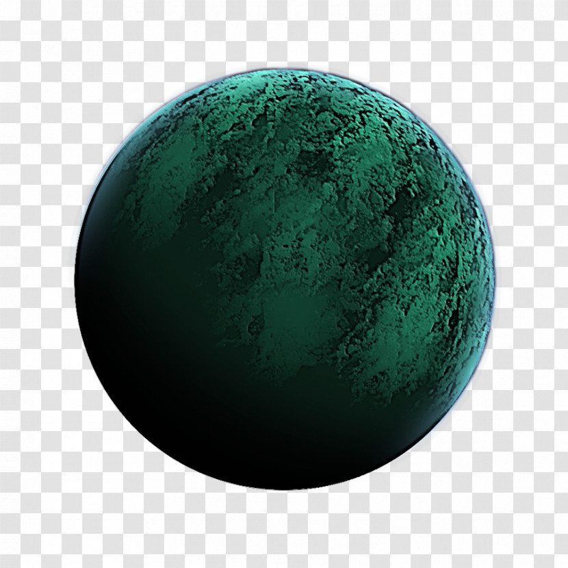 Green Turquoise Sphere Planet Turquoise Transparent PNG