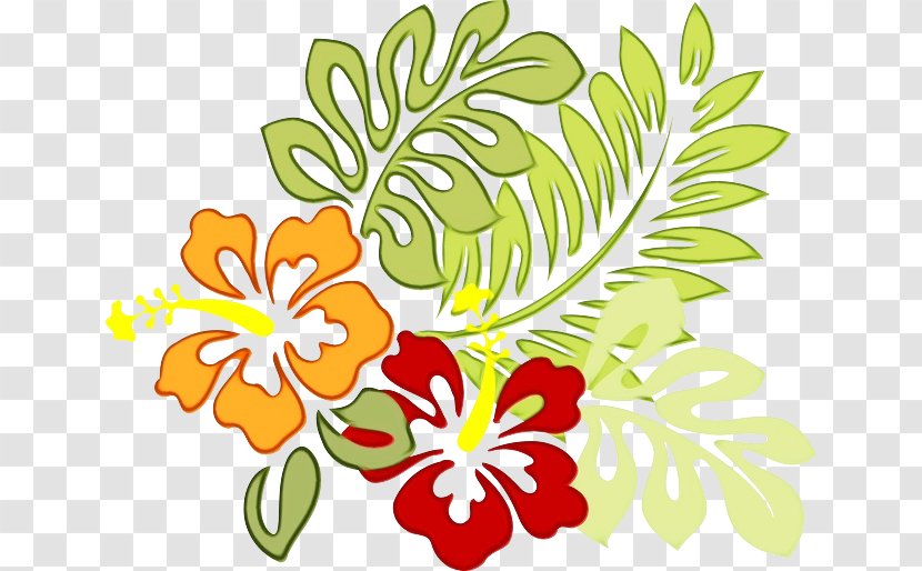 Watercolor Flower Background - Botany - Malvales Petal Transparent PNG