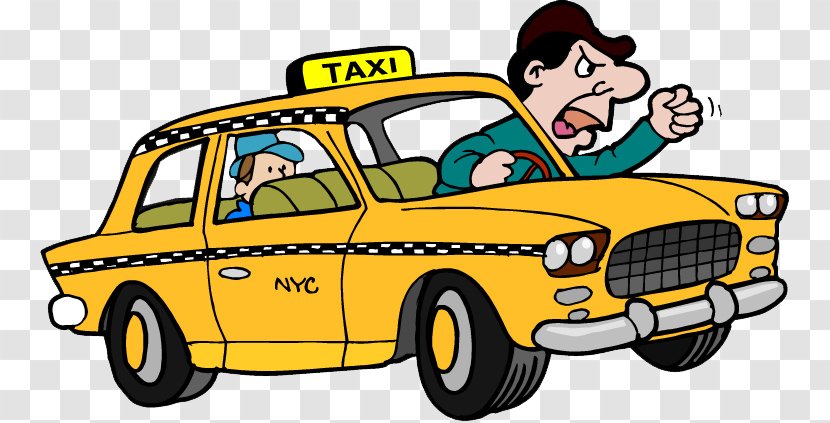 Taxi Driver Driving Clip Art - Cartoon Transparent PNG