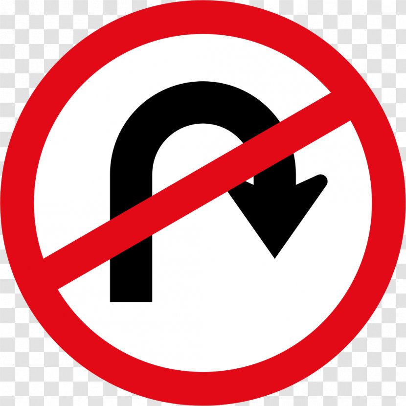 South Africa Traffic Sign U-turn Road Regulatory - Intersection Transparent PNG