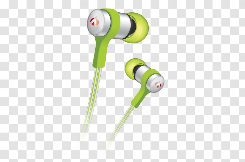 Headphones Microphone Écouteur Green Headset - Handsfree Transparent PNG