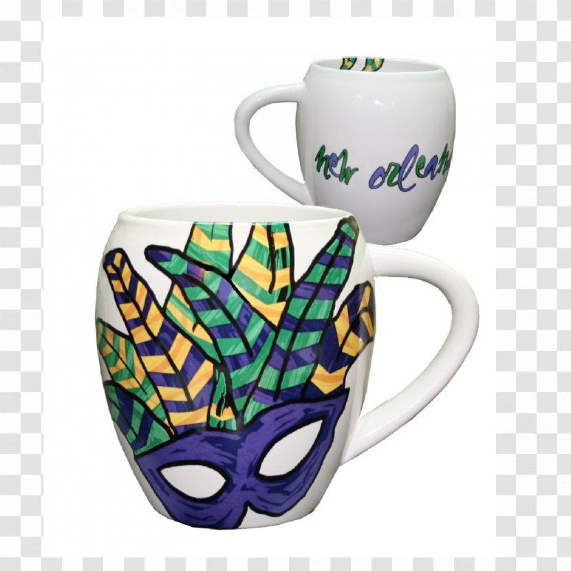 Coffee Cup Mug Mardi Gras Ceramic - Mask Transparent PNG