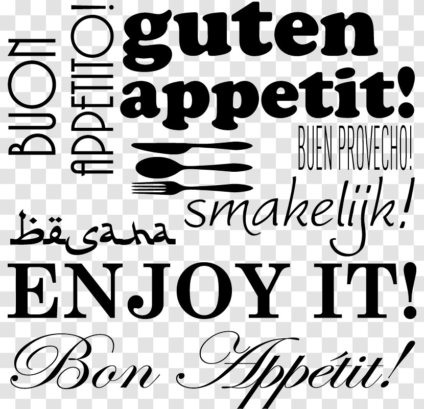 Eating Meal Appetite Food Language - Logo - Bon Appetit Transparent PNG