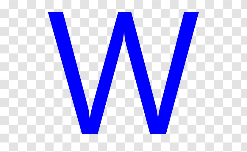 Letter W Blue - Icons No Attribution Transparent PNG