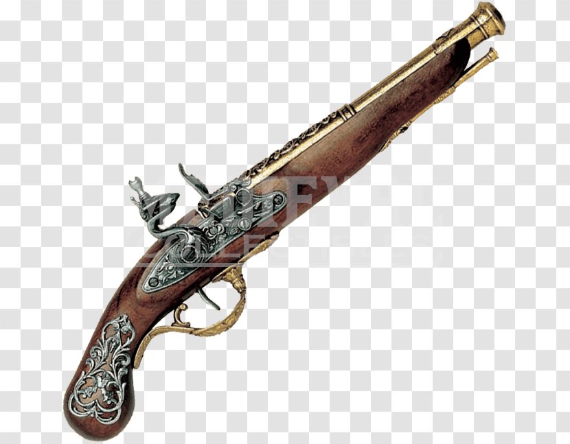 Firearm Pistol Flintlock Weapon 18th Century - Flower Transparent PNG