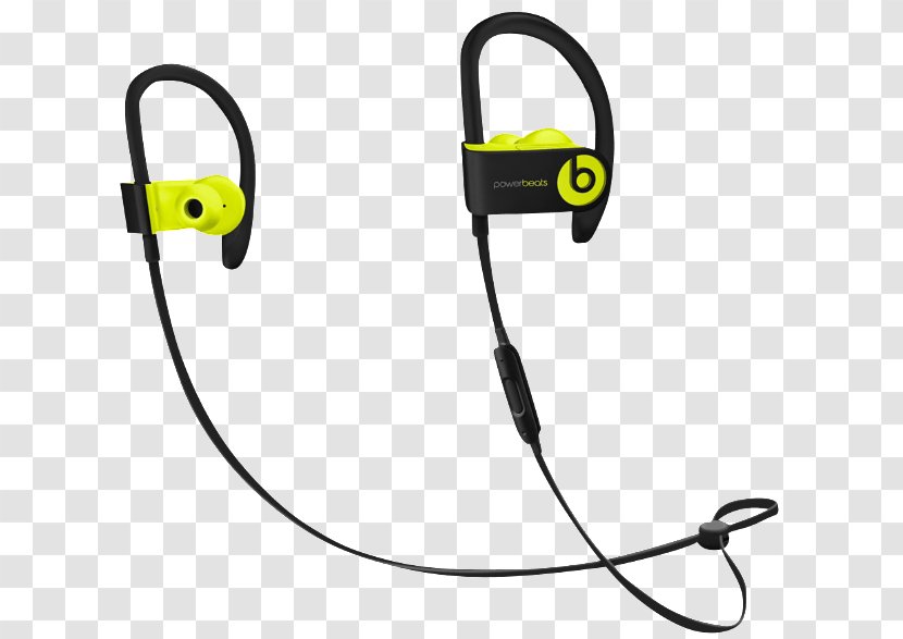 Beats Electronics Headphones Apple Powerbeats3 Wireless Sound - Yellow Transparent PNG