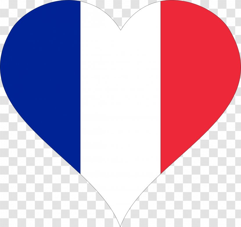 Flag Of France Fahne National - Heart Transparent PNG