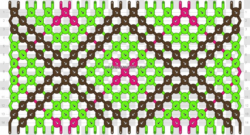 Friendship Bracelet Polka Dot Zigzag - Symmetry - Pattern Transparent PNG