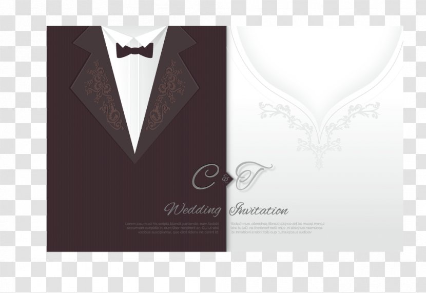 Wedding Invitation Dress - Pattern - Black And White Invitations Transparent PNG