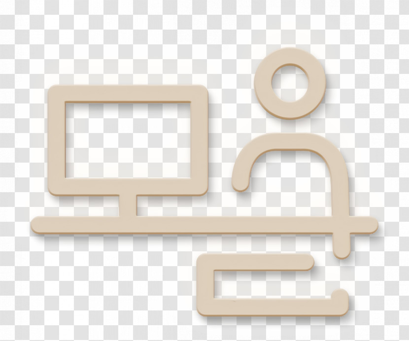 Working On A Pc Icon Worker Icon Human Life Icon Transparent PNG