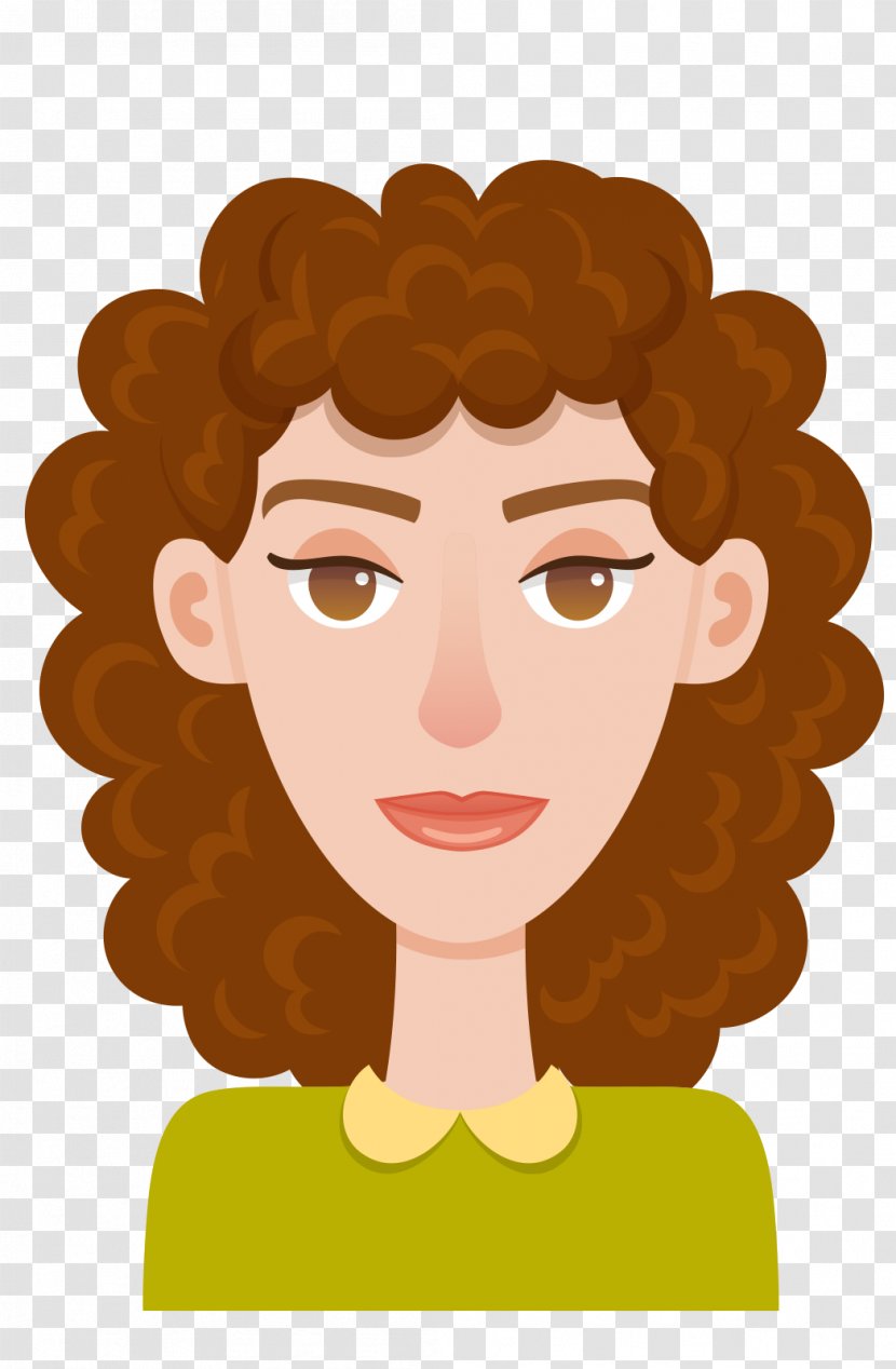 Hair Cartoon Drawing Capelli - Tree - Curly Hair, Woman Transparent PNG