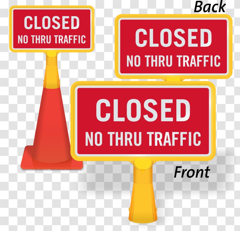 Traffic Sign Brand Signage Product - No Thru Signs Transparent PNG