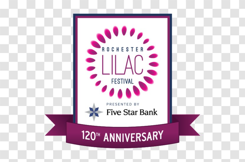 Rochester Lilac Festival Brand Logo Font - Pink M - Carnival Shopping Transparent PNG