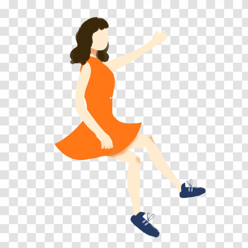 Girl Cartoon - Balance - Jumping Transparent PNG