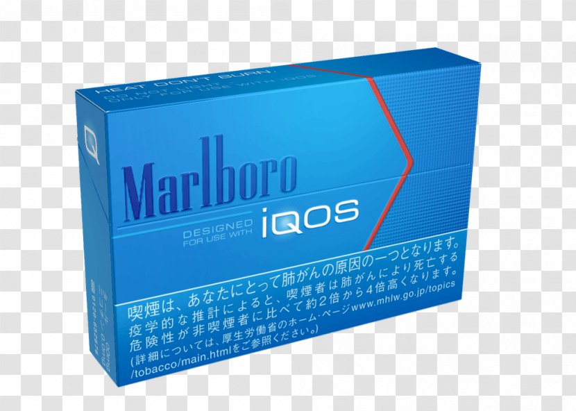 Heat-not-burn Tobacco Product Cigarette Marlboro IQOS - Blue Transparent PNG