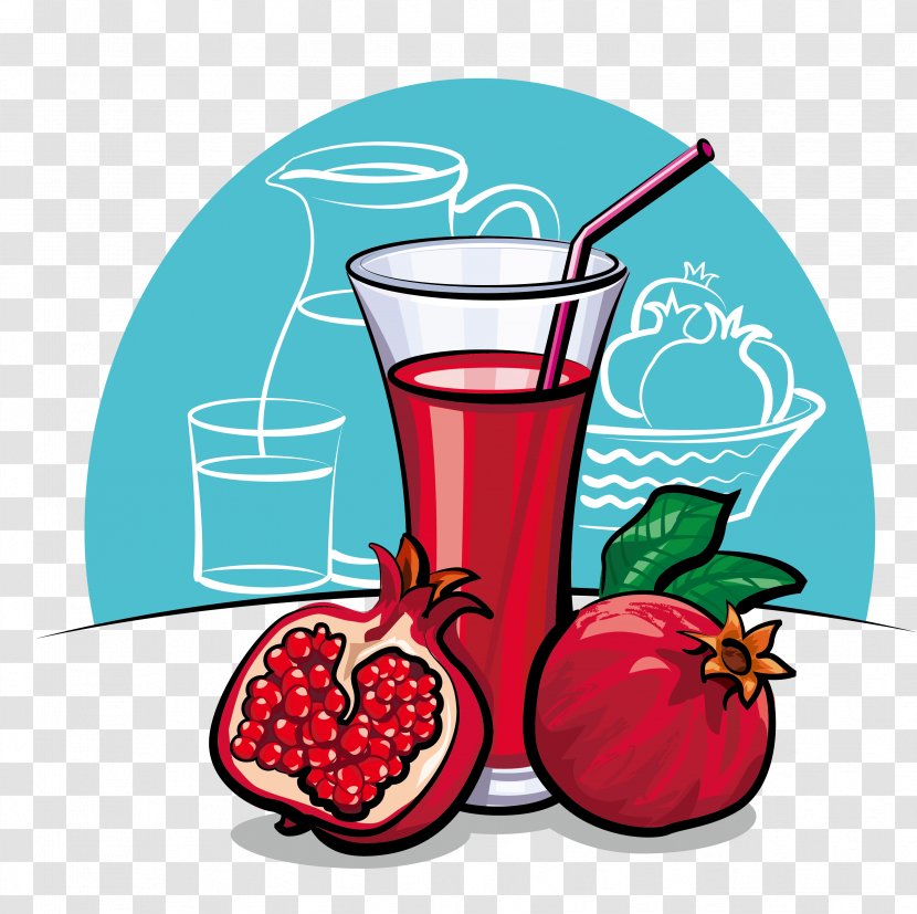 Pomegranate Juice Clip Art - Photography - Cartoon Vector Transparent PNG