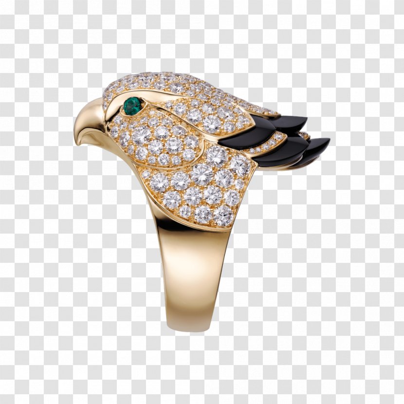 Ring Gold Emerald Diamond Carat - Sortija Transparent PNG