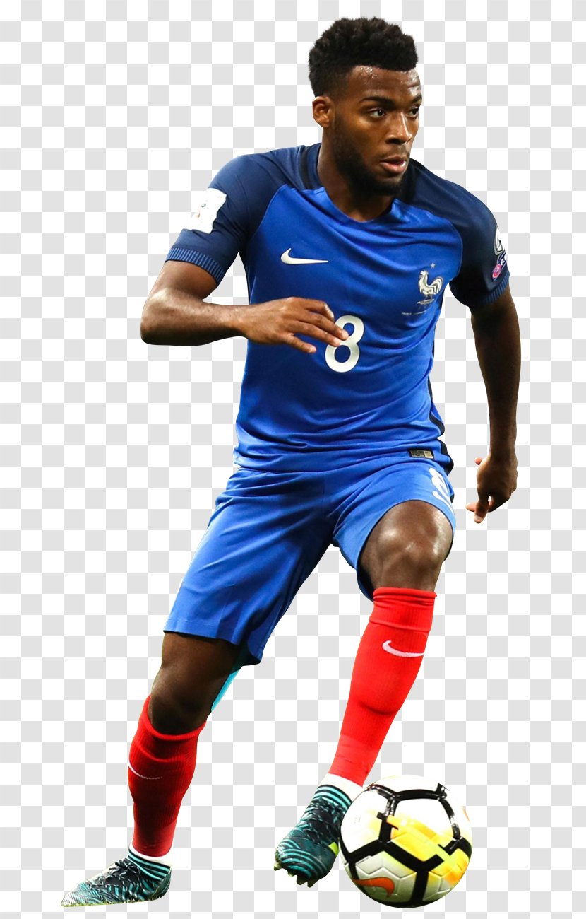 Thomas Lemar France National Football Team Jersey Player - Blue Transparent PNG