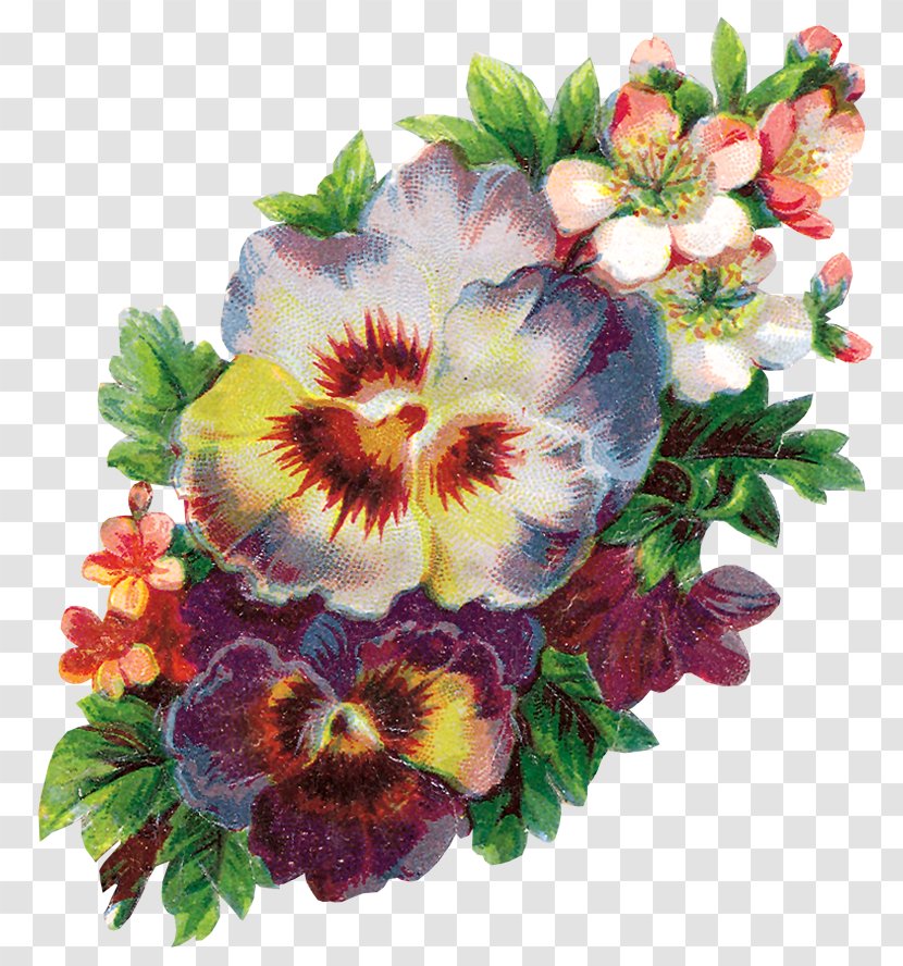 Embroidery Cross-stitch Needlework Flower Bouquet - Askartelu - Pansy Transparent PNG